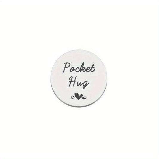 Stainless Steel Pocket Hug Coin Inspirational Gift For Men