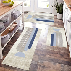 Light Runner Rug Grey Washable Carpet Delicate Hemming Floor Mat