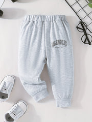 Baby Boy's Letter Print Trousers Comfy Casual Pants