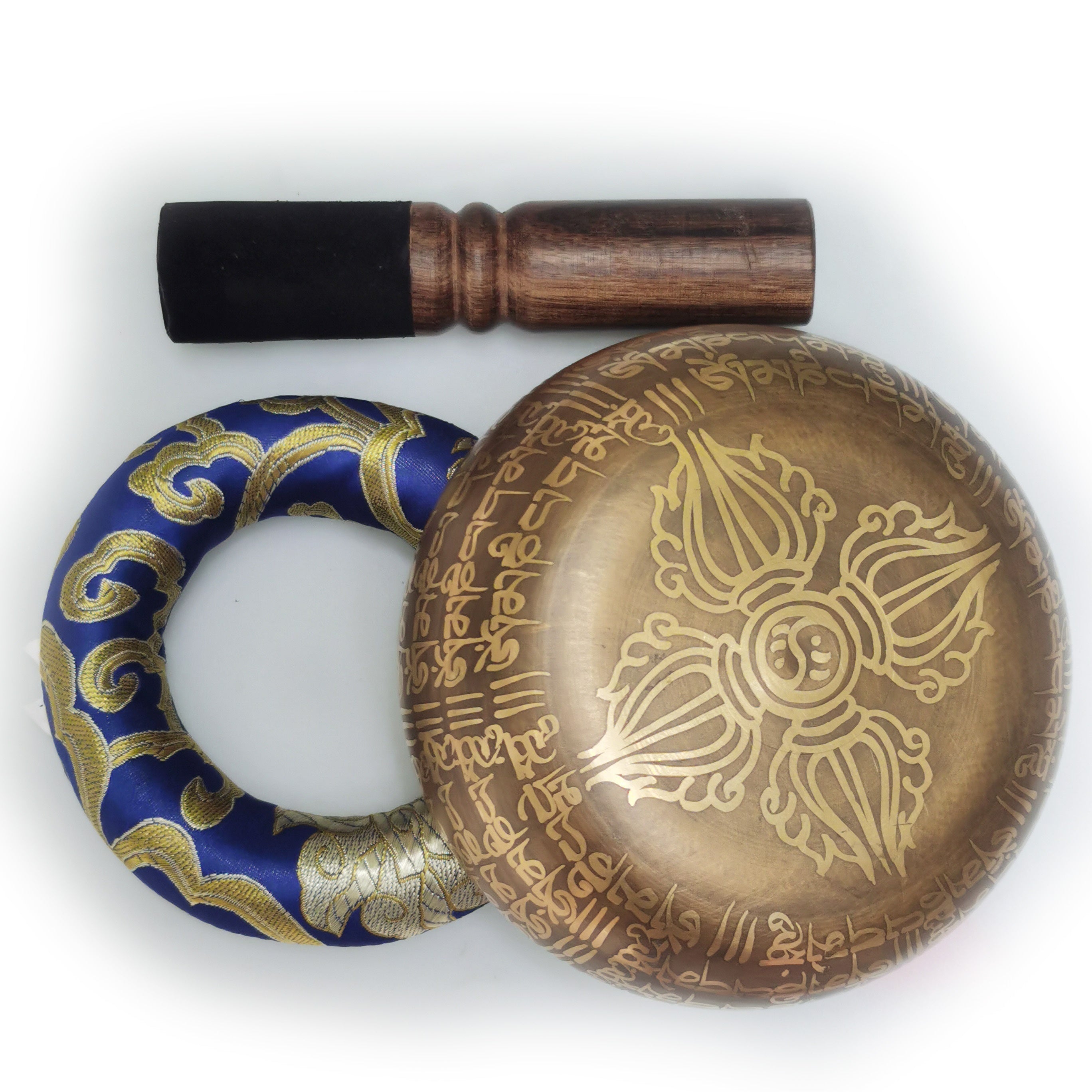 Nepal Chakra Yoga Singing Bowl with Leather Stick