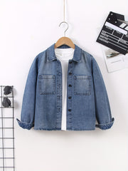 Boys Casual Denim Jacket Button Down