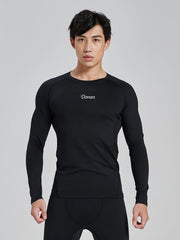 Men's Fleece Compression T shirt Active Mid Stretch Slim Fit Tee