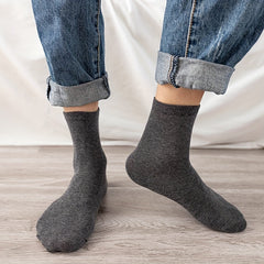3 Pairs Grey Solid Men's Quarter Socks