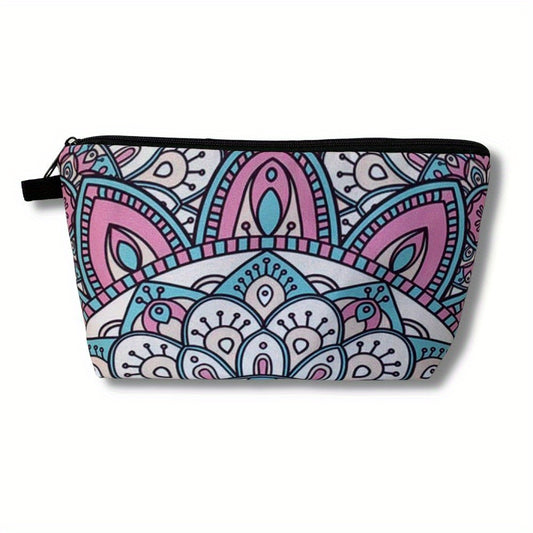 Waterproof Makeup Bag for Women Portable Cosmetic Organizer with Zipper Clutch