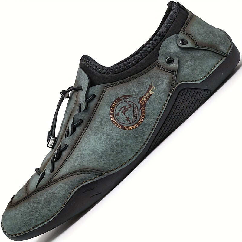 Men's Slip On Loafers with Adjustable Draw String Vintage Walking Shoes