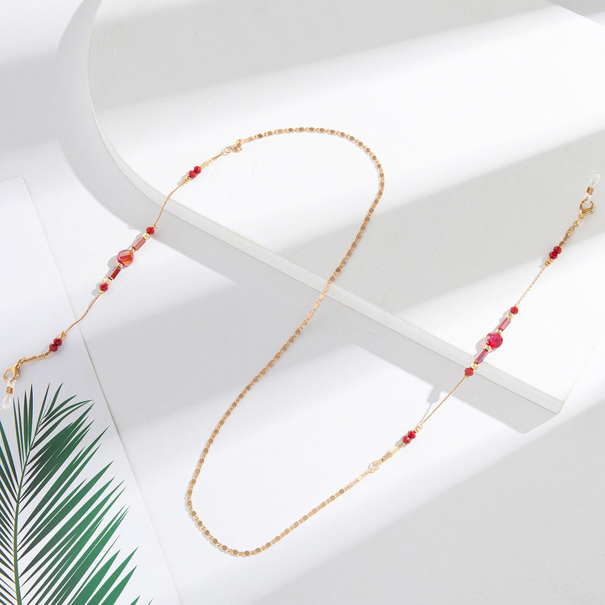 Golden Beaded Sunglass Lanyard Necklace For Glasses