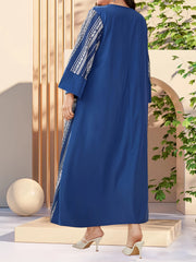 Geometric Print Maxi Dress with Tassel Detail