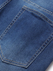 Men's Distressed Denim Shorts High Stretch Casual Street Style