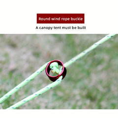 9pcs Aluminum Cord Adjuster Tent Windproof Rope Loop