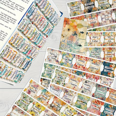 Floral Laminated Bible Tabs for Women & Men 75pcs