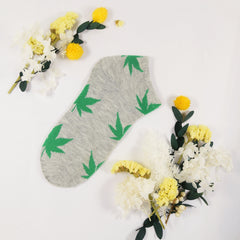 5 Pairs Maple Leaf Print Ankle Socks Lightweight Soft for Women & Men