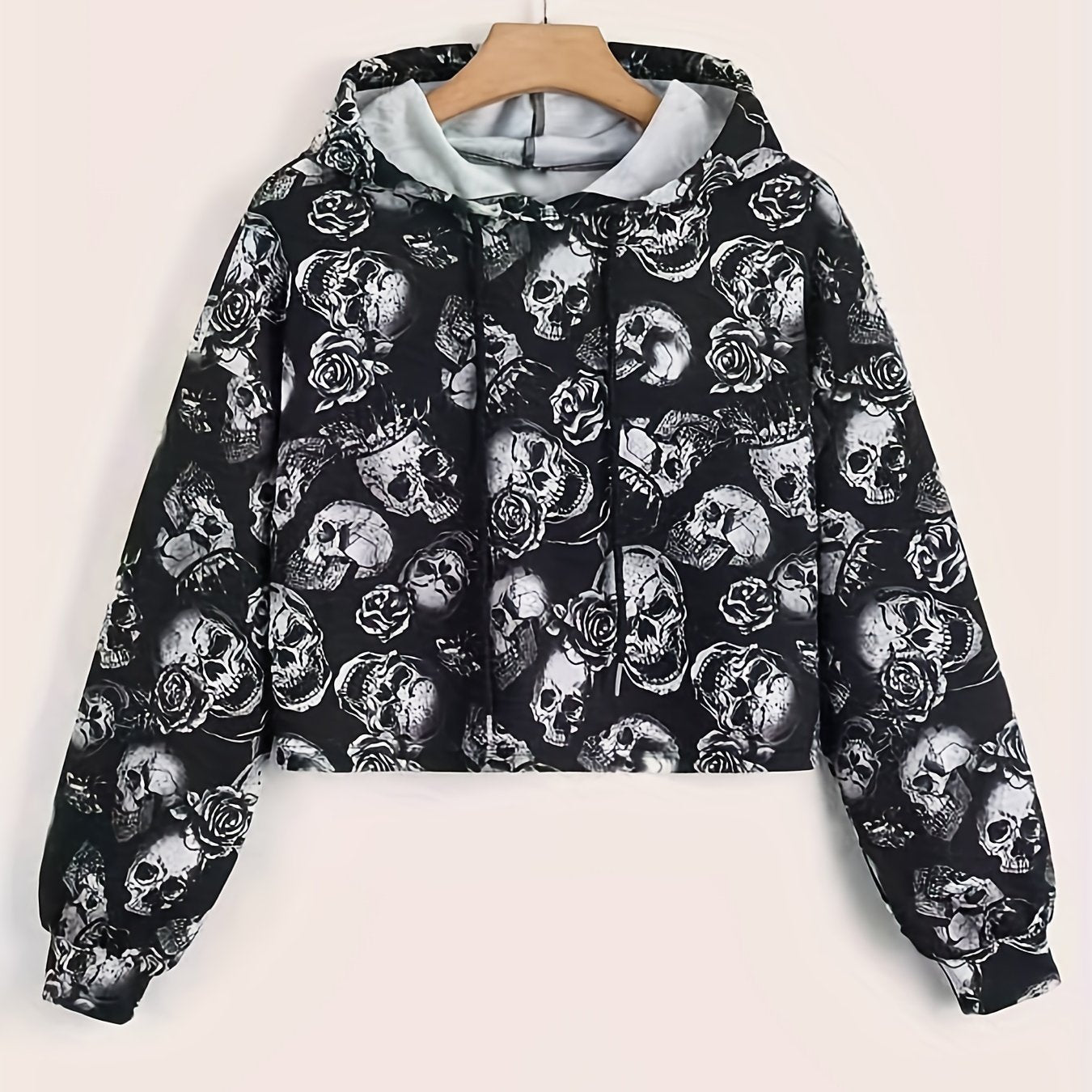 Halloween Skull Print Hoodie Women's Sweatshirt