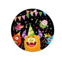 10pcs Monster Themed Party Disposable Tableware Paper Cups Plates