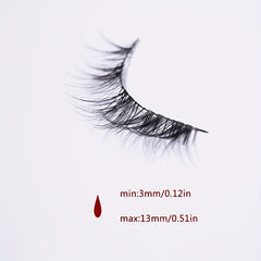 5 Pairs Fox Eye False Eyelashes Elongated Fishtail Stem