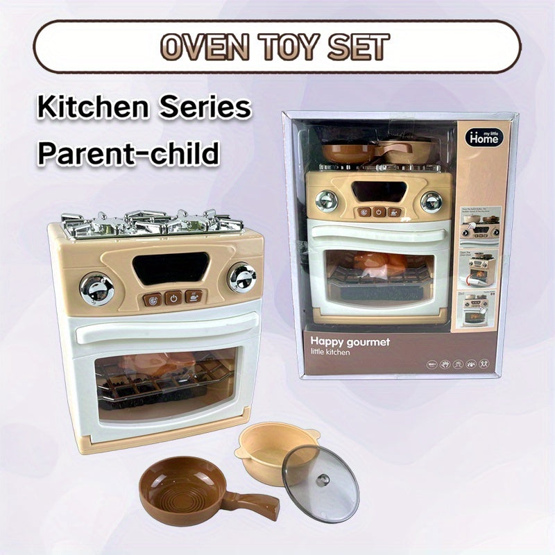 Kids Pretend Play Kitchen Set Oven Frying Pan Soup Pot Griddle Toy for Ages 3