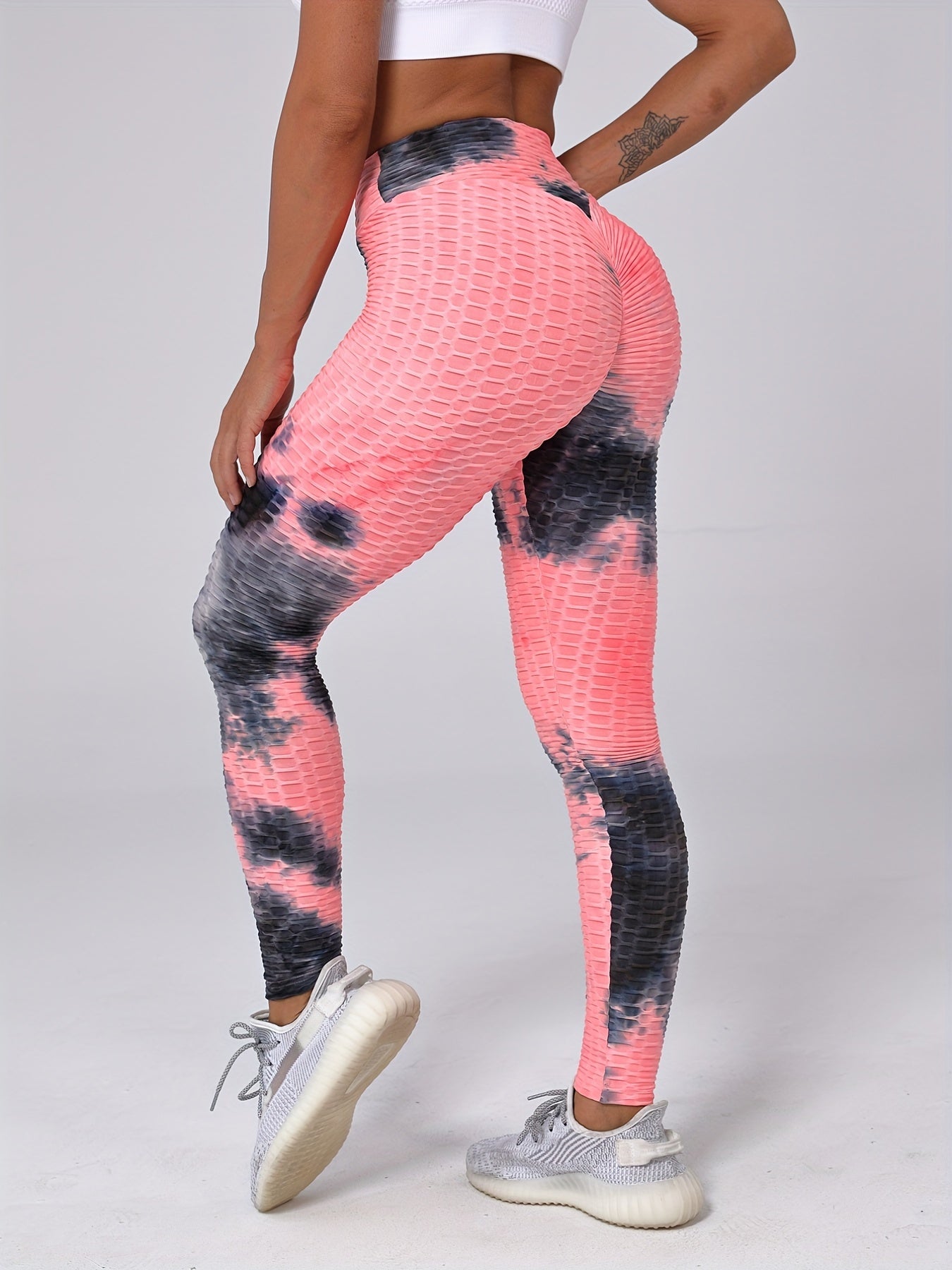 Tie Dye Honeycomb Leggings for Women
