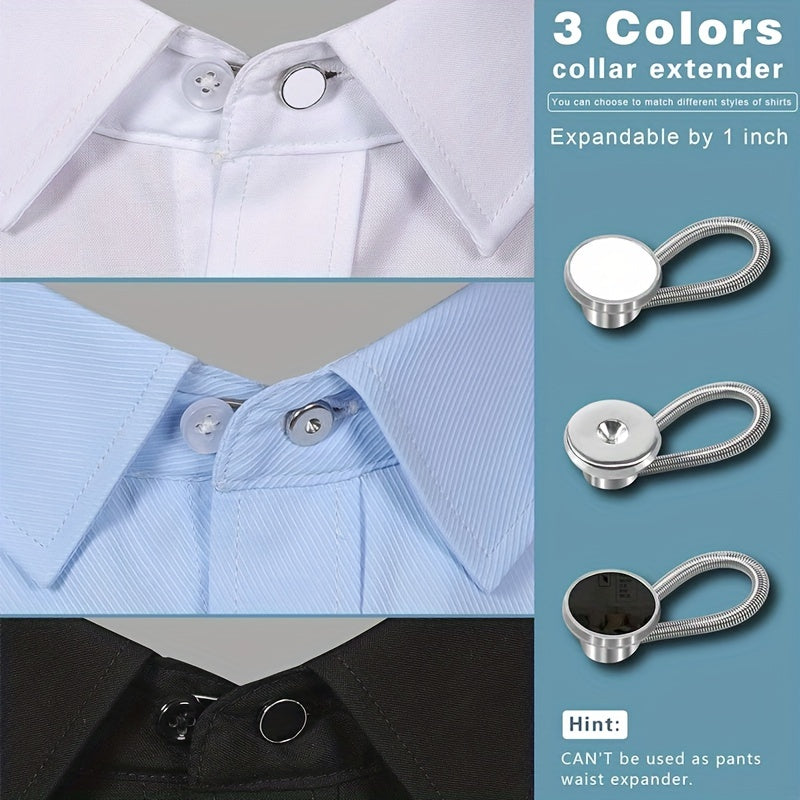 10pcs Shirt Collar Buckle Extender Men's Formal Shirt Collar Buckle Extender