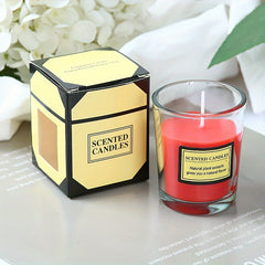 Windproof Glass Cup Plant Wax Scented Candle Indoor Hotel Fragrance