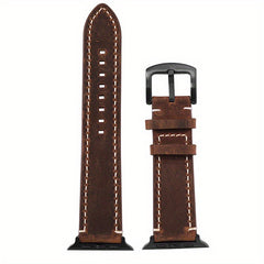 Crazy Horse Leather Iwatch Band Quick Release Retro Italian Cowhide 38-49mm