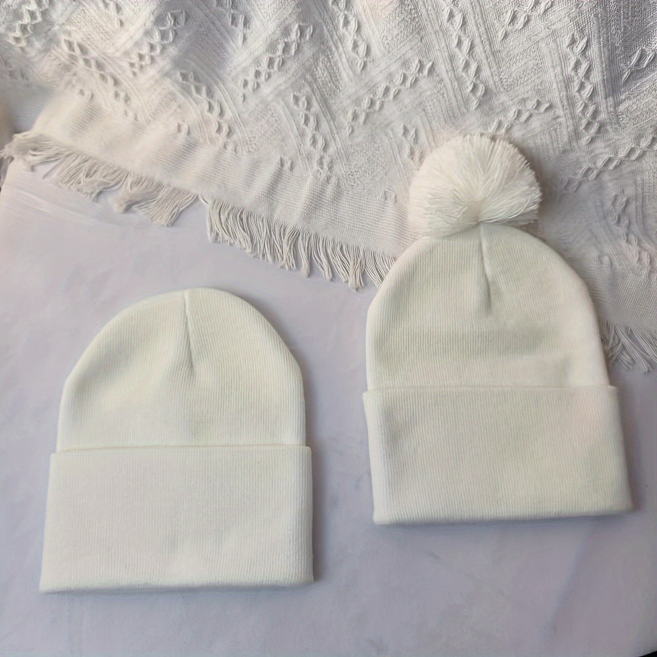 2 Pack Knitted Hat Men's Outdoor Casual Warm Beanie