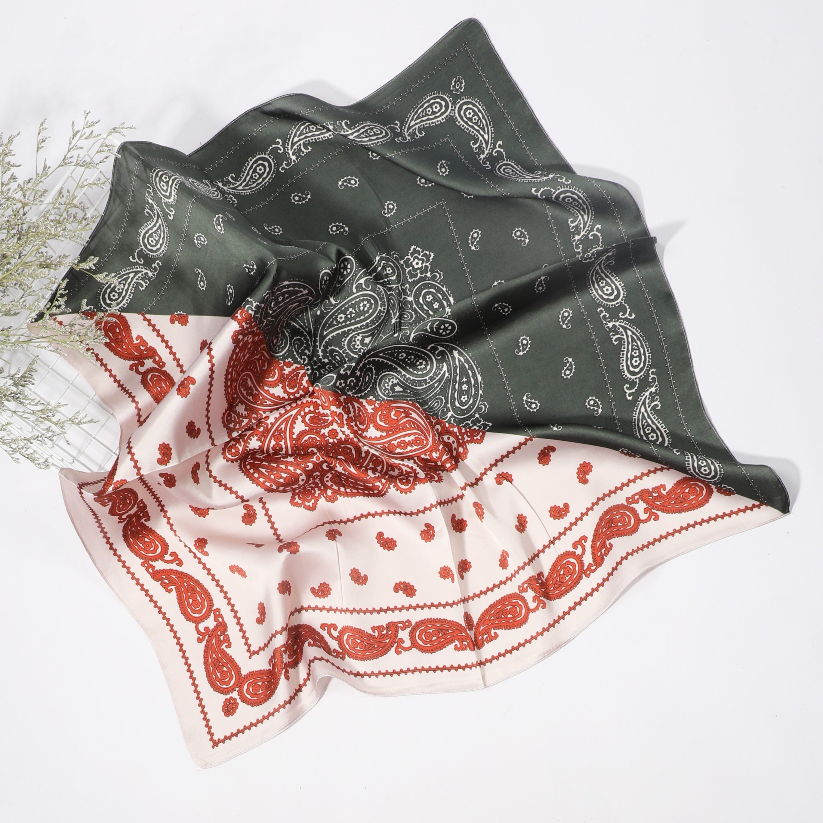 Men's Cashew Pattern Square Scarf Ethnic Style Scarf