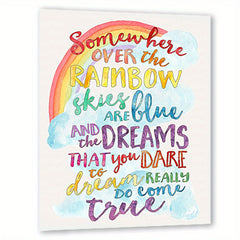 Somewhere Over the Rainbow Children's Art Rainbow Background