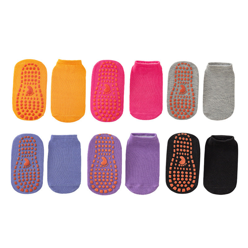 6 Pairs Non Slip Silicone Gripping Socks Low Cut Yoga Socks