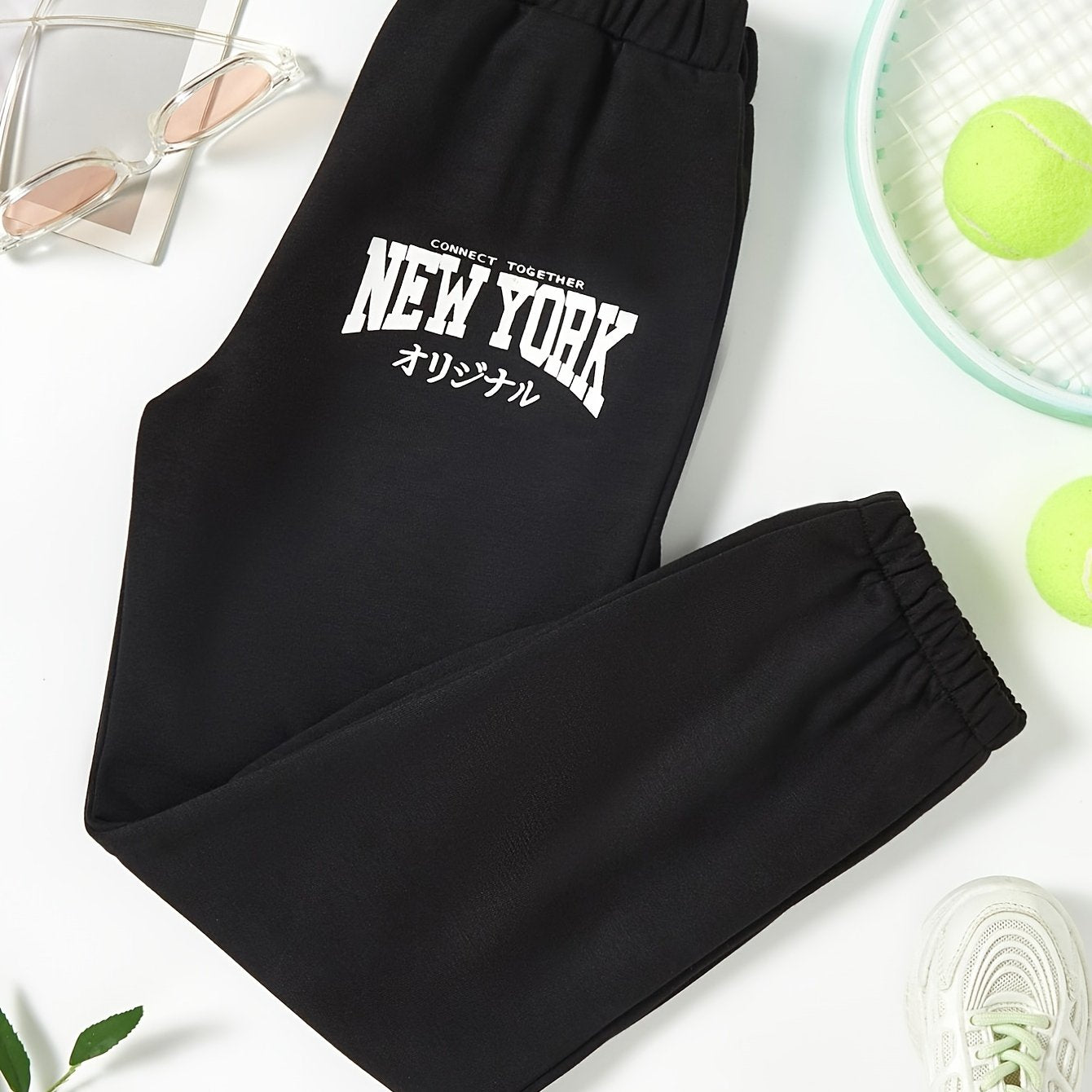 Girls Letter YORK Joggers Sweatpants Kids Clothes
