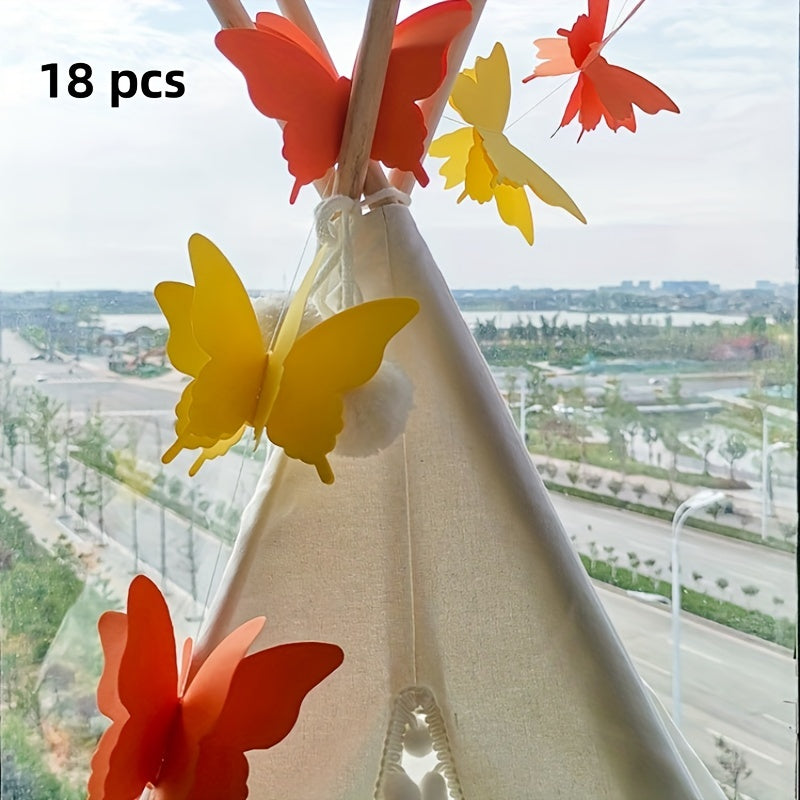 18pcs Butterfly Paper Birthday Party Decoration Set