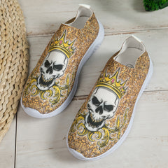 Women's Skull Pattern Sneakers Halloween Trainers
