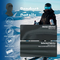 9pcs Ski Mask Full Face Cover UV Protection Balaclava Winter Neck Gaiter