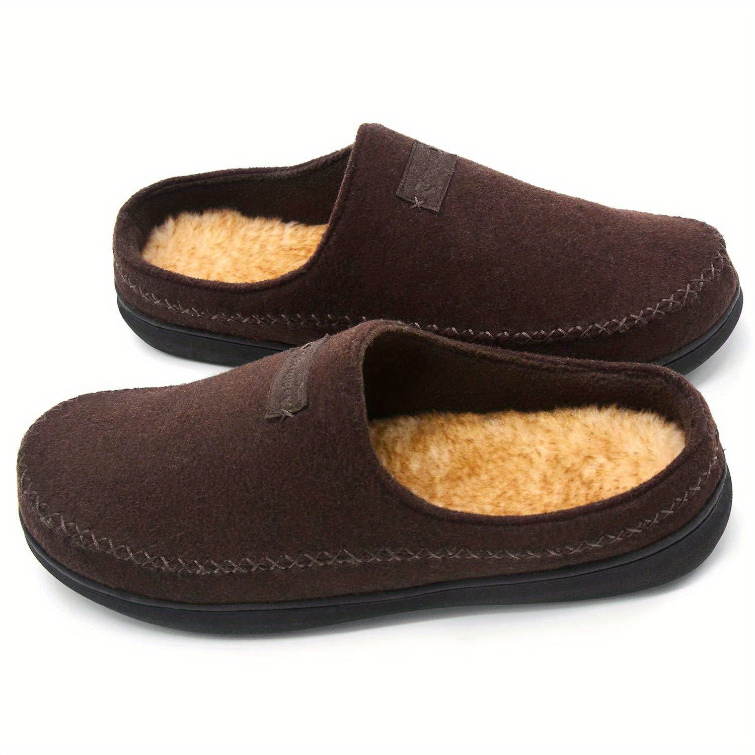 Men's Plush Lining Non-slip House Shoes Soft Sole Slip-On Moccasin