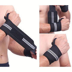 Weightlifting Wrist Wraps Strength Training Gear with Thumb Loops