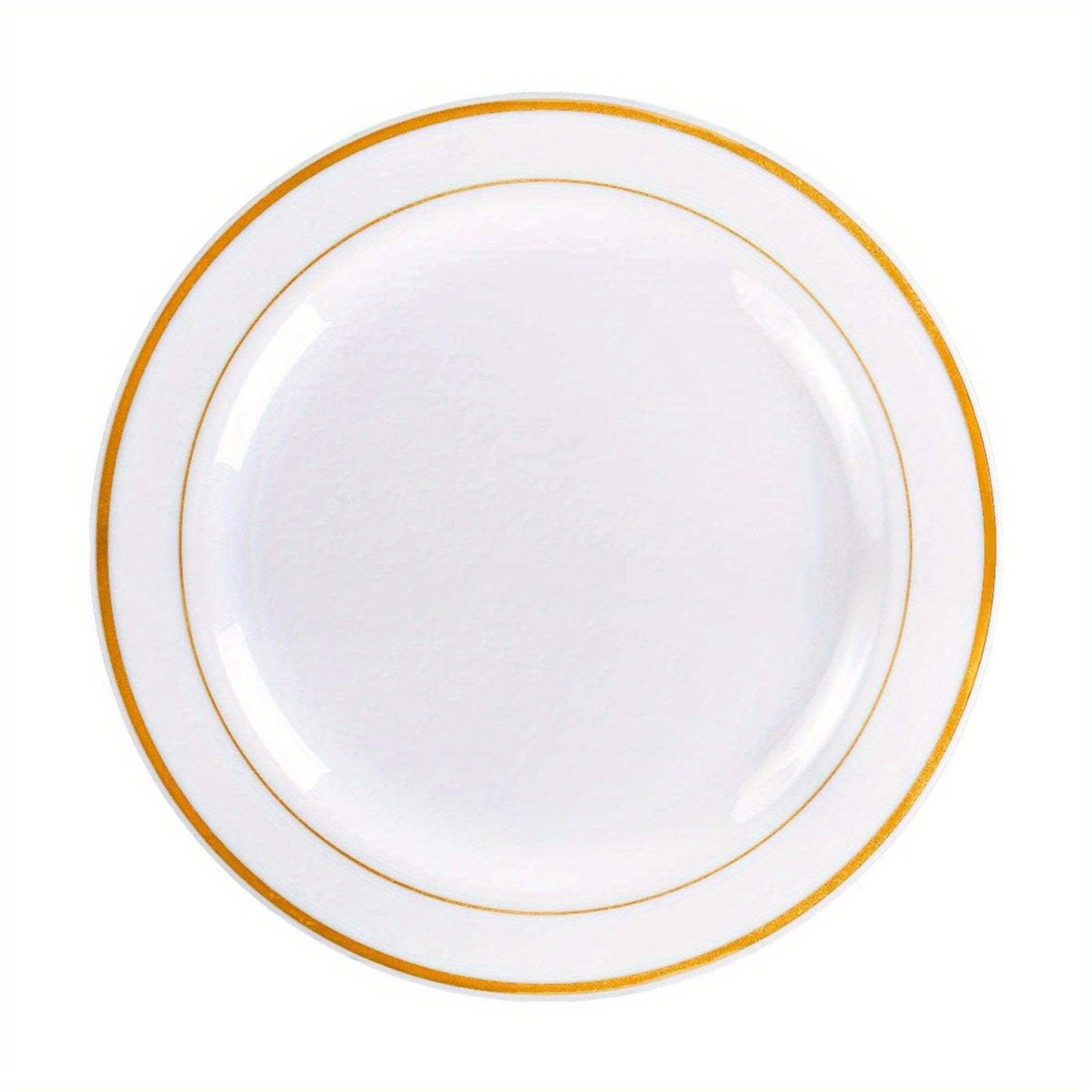 30pcs Fancy Wedding Plates with Golden Rim 19.05cm