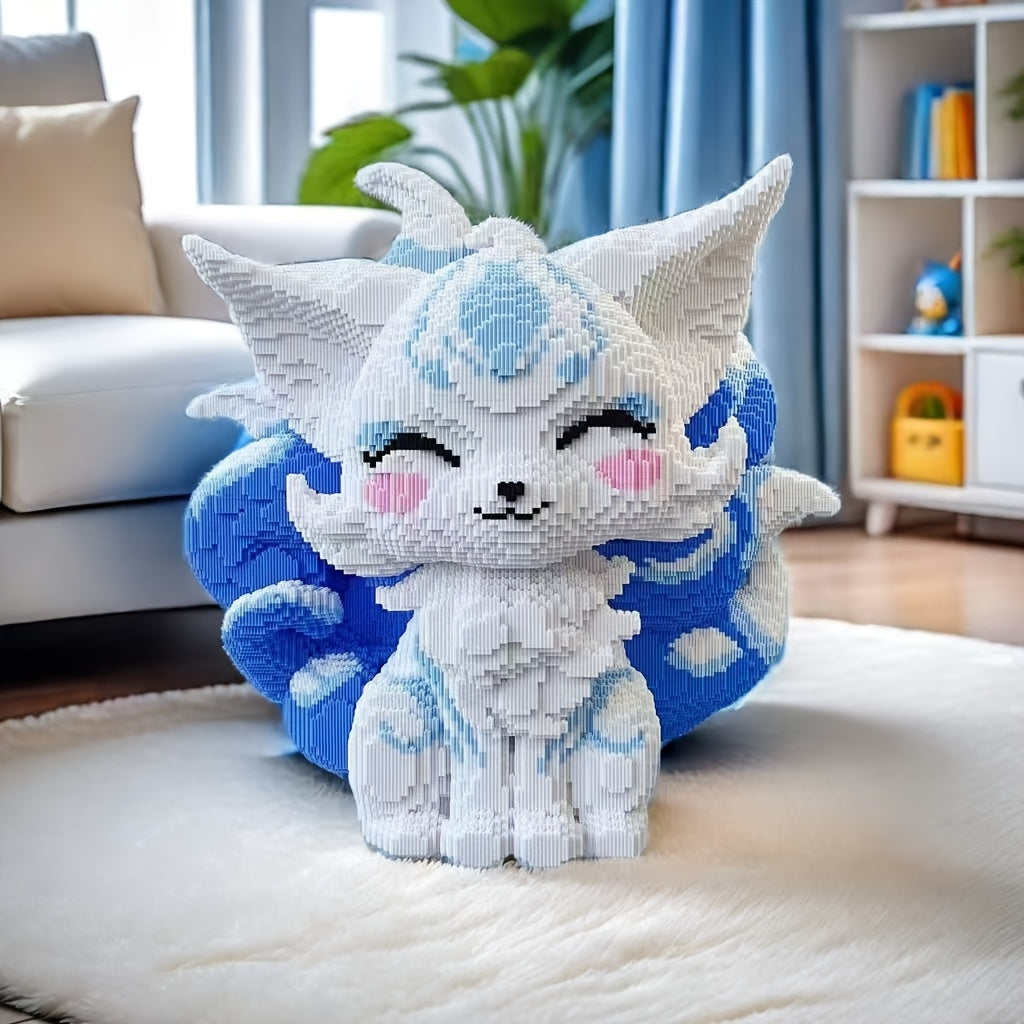 Large Nine Tailed Fox Building Blocks Gift Party Game Office Home Decor DIY