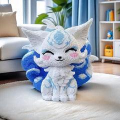 Large Nine Tailed Fox Building Blocks Gift Party Game Office Home Decor DIY
