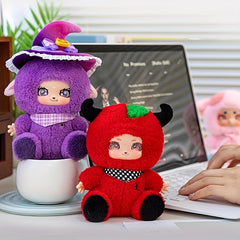 Witch Face Doll Figurine Plush Toy Keychain Bag Charm