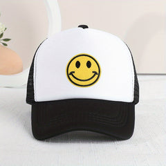 Mesh Paste Happy Face Baseball Cap Sunshade Children's Trucker Hat