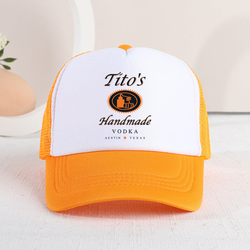 Kids Sunshade Baseball Cap Voltaire Print Mesh Outdoor Hat