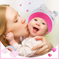 3pcs Baby Hat With Bear Ears Infant Beanie Caps Four Seasons