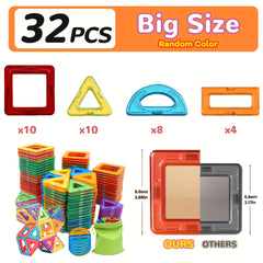 Magnetic Building Blocks Set Large Size Creative Construction Toys