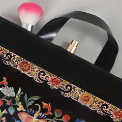 5pcs Flower Print Tote Bags Transparent Plastic Tote Bag
