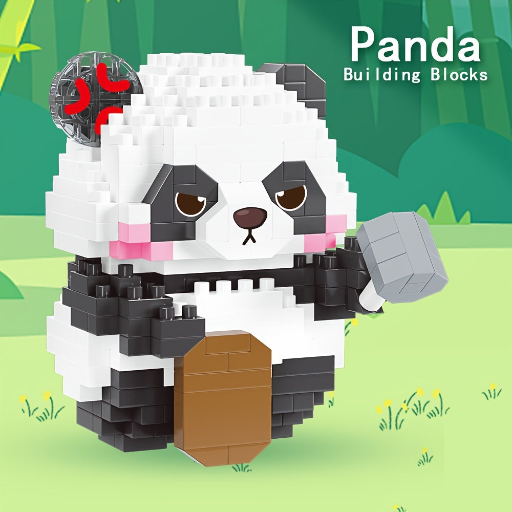 Panda Building Blocks DIY Animal Model Assembled Buillding Block Toys
