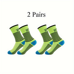 2pairs Outdoor Sports Crew Socks For Men Women