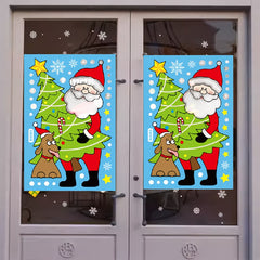 Festive Christmas Window Sticker Easy To Apply Reusable Decoration