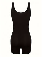 90s Baby Print Romper Sexy Crew Neck Sleeveless Workout Romper