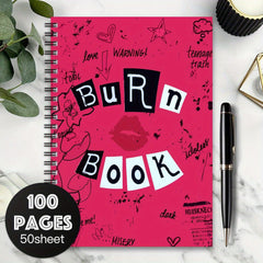 Mean Girls Fun Fun Spiral Notebook Burn Book Mean Girls Journal