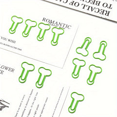 21pcs Cartoon Shaped Paper Clips Office Stationery Special Plastic Clips