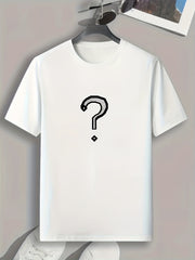 Men's Mark Pattern Print Comfy Sports T-shirt