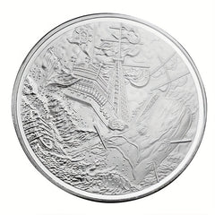 Skeleton Pirate Whale Silver Coin with Skull